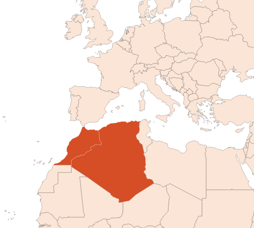 Map for Bois de Cèdre Atlas HE (N° CAS 8023-85-6)​