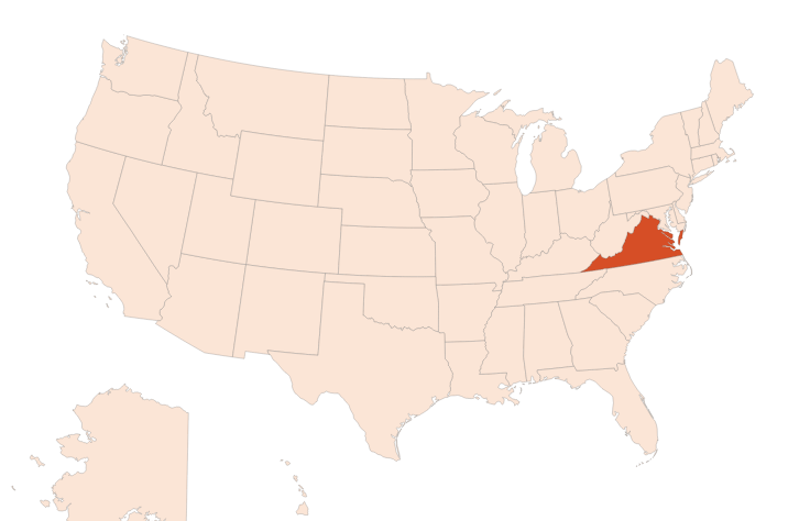 Map for Cedarwood Virginia EO (CAS N° 8000-27-9)​