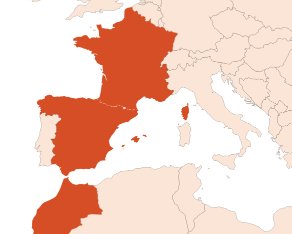 Map for Cire d'Abeille Absolue (N° CAS 8012-89-3)​