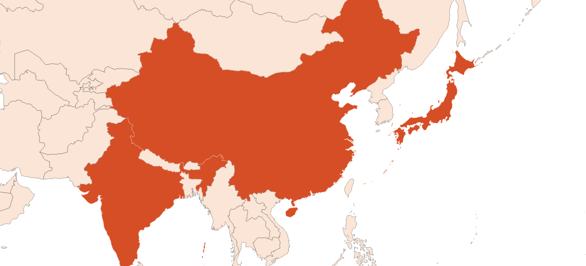 Map for Sichuan Pepper Absolute (CAS N° 97404-53-0)​